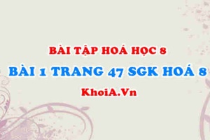 Bài 1 trang 47 SGK Hoá 8: Sự biến đổi chất